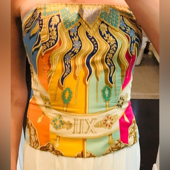 JMcLaughlin “Versace inspired” print bustier top. Size 6/S. - Picture 2 of 7